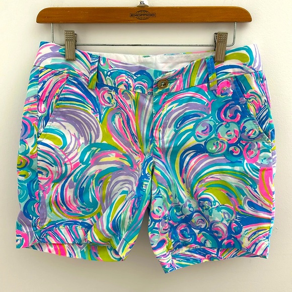 Lilly Pulitzer Jayne Short size 0 100% cotton front and back pocket - Picture 1 of 5